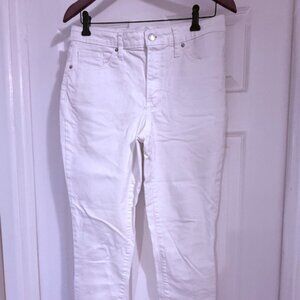 Universal Thread, White Denim Jeans, High Rise, skinny crop